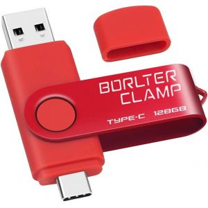Cl&eacute; USB Type C 128 Go, M&eacute;moire Stick Double Connecteur USB C 3.0 U Disque Flash Drive pour Smartphone Android Samsung S10/S9/S8, Huawei Honor, LG, Tablette et Ordinateur (Rouge) - Neuf