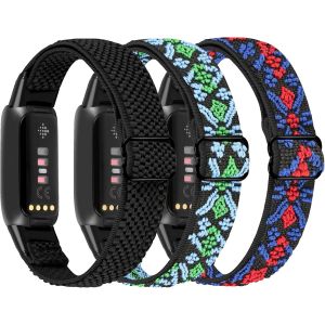 Bande &Eacute;lastique En Nylon Compatible Avec Fitbit Luxe/Fitbit Luxe Special Edition, Sangle De Rechange Extensible En Nylon Respirant Pour Fitbit Luxe Pour Homme Femme - Neuf