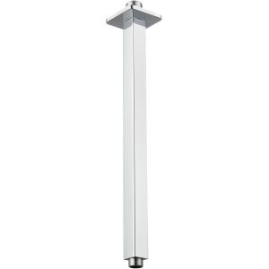 KAL-Bras De Douche Avec Bride, Tuyau De Douche Fixe Monté Au Plafond, Bras De Remplacement De Douche À Effet Pluie Droit Pour Salle De Bain, Connexion Universelle 1/2 Npt (40.5Cm, Carré) - Neuf
