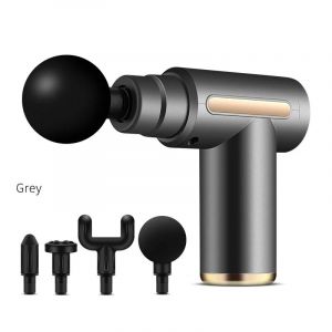 Pistolet De Massage Fascia Portable,Pistolet À Percussion Électrique,Masseur,Massage Corporel Avec Écran Tactile Led,4 Têtes De Massage Remplaçables - Type Gray-Type C Charge #B - Neuf