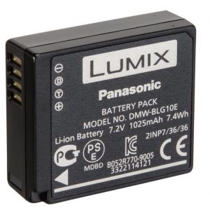 Batterie rechargeable Panasonic Lumix DMW-BLG10E, 7.2V, 1025mAh, 7.4Wh pour Lumix GX9, GX80, GX7, TZ200, TZ100, TZ101, TZ95, TZ90, TZ80, LX100 II, LX100 - Noir - Neuf