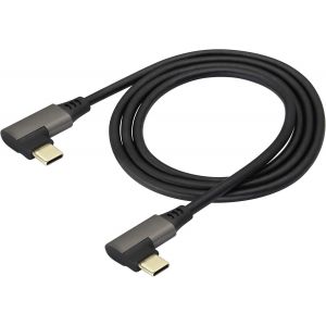 90 Degr&eacute;s Angle Droit Usb C 3.1 M&acirc;le &Agrave; M&acirc;le Gen 2 10Gbps C&acirc;ble Support,Donn&eacute;es,Audio,Vid&eacute;o C&acirc;ble Compatible Samsung S10 S9 S9+S8,Macbook(1M&egrave;tre/3Pied) - Neuf