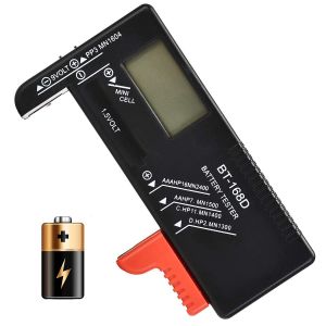 Testeur de Piles Num&eacute;rique BT-168D Batterie Testeur Universel Testeur de Batterie LCD Testeur Piles Testeur de Capacit&eacute; de Batterie pour Piles Bouton AA AAA C D PP3 9V 1.5V - Neuf