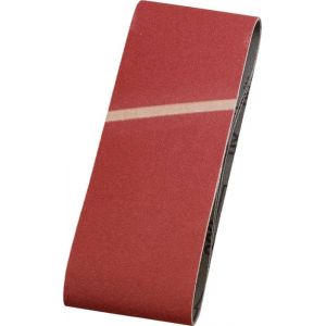 Bandes abrasives 100x560 mm en corindon supérieur de granulométrie 100, encollage spécial et toile de coton flexible pour le ponçage grossier du bois et du métal - Neuf