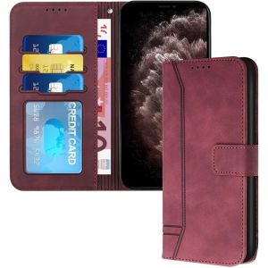 Kal-Coque Pour Infinix Note 50 4g/Infinix Note 50 Pro 4g Coque, Etui Protection Housse Premium En Cuir Pu,Pochette Fermeture Magnétique,Flip Case Compatible Avec Infinix Note 50 Pro 4g (Rouge) - Neuf