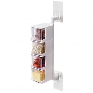 Hjlian Boite De Rangement Rotative A Plusieurs Niveaux Pour Assaisonnements De Cuisine - Neuf