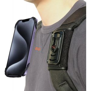 Jgd-Support De T&eacute;l&eacute;phone Portable Pour Sac &Agrave; Dos, Clip De Sangle De Sac &Agrave; Dos Pour T&eacute;l&eacute;phone Portable, Avec Ajustement Amovible, Randonn&eacute;e, Escalade, Ext&eacute;rieur - Neuf