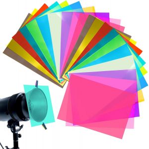 ERYI-Film Filtre Couleur Gel Transparent Correction Couleur 10 Couleurs Différentes Filtres Correcteurs Feuille Plastique D'Eclairage Pour Lampe Projecteur Photo Studio Stroboscope - Neuf