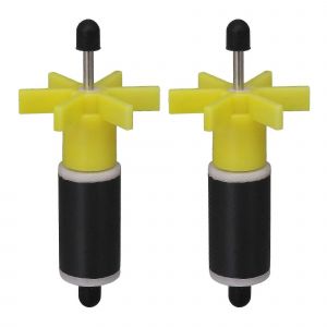 2 Pcs 16mm Submersible Pompe Rotor Filtre Turbine Pour Aquarium Jardin Piscine Jaune - Neuf