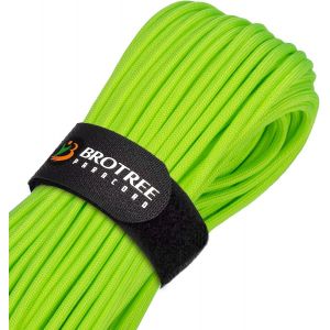 Eryi-Paracorde 4mm 9 Brins Corde En 100% Nylon (15m, 30m, 50m) Type Iii Corde Parachute Pour Survie, Extérieur, Bricolage - 280kg Charge De Rupture (Néon Vert, 30m) - Neuf