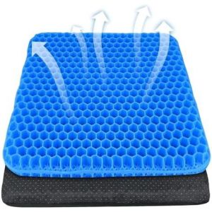 Yemaesre-Coussin De Siège En Gel, Pour Ass Longue, Coussin Doux Avec Soulagement De La Pression De La Douleur Du Coccyx, Pour Voiture, Bureau, Maison, Fauteuil Roulant Et Cha - Neuf