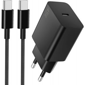 KALANKA-Chargeur 45W pour Samsung Charge Rapide, 45W Chargeur USB C Rapide avec 100W C&acirc;ble USB C 2M pour Galaxy S25, S24+, S24 Ultra, S23+, S23 Ultra, S22, Note 20, A54, A53, Z Fold5, Flip5, Tab S8 U - Neuf