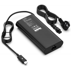130W Dell Chargeur USB C 20V 6,5A Ordinateur Portable pour Latitude 7410 7310 7210 9410 9510 9575 5420 5520 5510 XPS 15 2in1 9575 Precision 5530 2in1 5550 5750 3560 3550 3551 Adaptateur Alimentation - Neuf