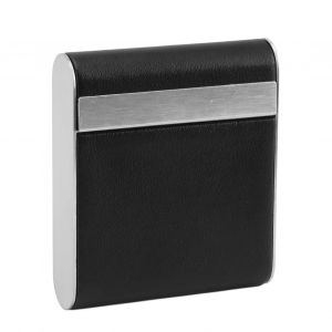 HJLIAN Etui a cigarettes en alliage d'aluminium, 20 pieces, rabattable, pour hommes et femmes, accessoires pour fumeurs, noir - Neuf