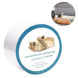Ruban adhésif transparent anti-griffures pour chat ¿ 50 mm x 30 mètres, protection double face pour meubles, sûr et non toxique, facile à utiliser - Neuf