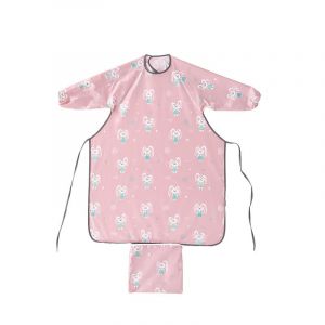 (6 Mois À 3 Ans) Bavoir Pour Bébé Et Sevrage Avec Manches, Se Fixe À Votre Chaise Haute, Bavoirs Pour Bébé Avec Manches Imperméables, Confortable Et Doux Pour Les Dégâts Blw - Neuf