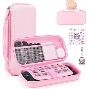 Accessoires pour NS Switch OLED- 18 en 1 Switch Pack avec &Eacute;tui Switch, &Eacute;tui de Jeu Switch, Protecteur d'Ecran Switch OLED, Support Switch, Poign&eacute;es de Pouce Switch (Gris) - Neuf