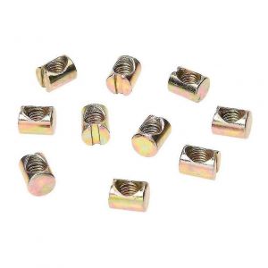 10 Pcs M8 Barrel Bolts Croix Cheville Fente Meuble Écrou Pour Lits Chaises De Berceau - Neuf