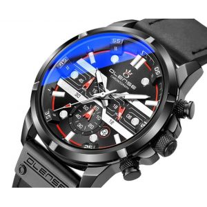 Montre De Sport En Cuir Avec Affichage Lumineux Et Fonction Calendrier - Neuf