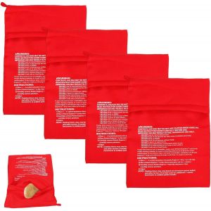 KAL-Sac Cuisson Pomme De Terre Micro Ondes, 4 Pièces Sachet Cuisson Four, Sac De Cuisson Pour Four, Sa C Pomme De Terre, S Acs De P Ommes De T Erre, S Achet C Uisson F Our, Lavable Et Réutilisable - Neuf