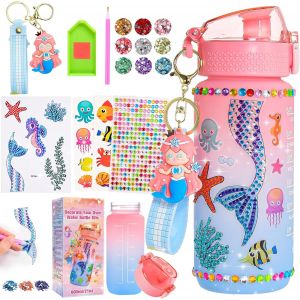 Bouteille D'eau Arts Et Kits D'artisanat Pour Enfants Filles Âge 3-10 Ans Pour Cadeau Anniversaire Noël Diy Gourde Isotherme Bouteille Kit De Loisir Créatif Enfant Cadeau Fille 3 4 5 Ans - Neuf