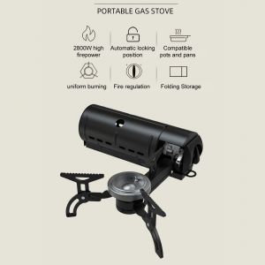 RéChaud à Cassette De Camping Portable Et Pliable, BrûLeur De Gaz De Camping, RéChaud Au Butane 2800 W Avec Sac De Transport Pour La Cuisine En Plein Air, Le Camping, Le Pique-Nique, La RandonnéE - Neuf