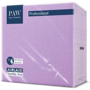 Tianyi-Paw - Serviette De Table Papier - Airlaid (40 X 40 Cm) I 50 Pi&egrave;ces I Id&eacute;al Pour Mariage, Bapt&ecirc;me, Communion, Anniversaire I Serviettes En Tissu De D&eacute;coration De Table I Violette Monocolore - Neuf