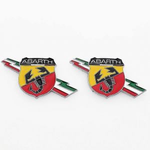 Autocollant 3D en metal avec logo Abarth Scorpion pour garde-boue de voiture, badge decoratif creatif pour coffre arriere, accessoires automobiles - Neuf