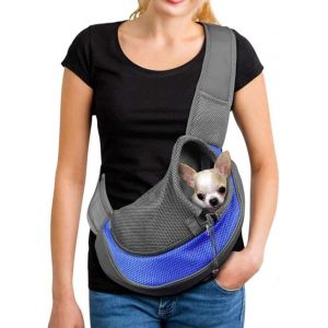 Sac De Transport Chien Sac Bandoulière Filet Respirant Pour Chien Et Chat Chiot Épaule Pour Animaux De Compagnie Sling Sac Transporteur Réglable Sac De Voyage Pour Petits Animaux Chien,L - Neuf