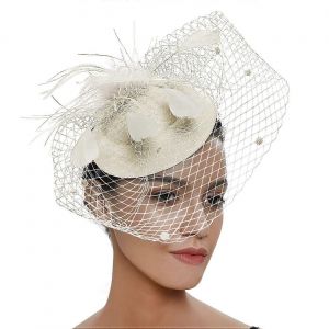 Nouveau Produit,Dames Des Années 1920 Bibi Chapeaux Maille Voile Cocktail Tea Party Couvre-Chef Pilulier - Neuf
