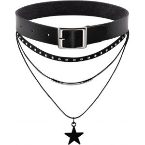 Kal-Pu Choker Avec Triple Collier Set Punk Gothic Choker Avec Pendentif Unique - Neuf
