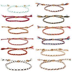 KAL-Bracelet Amitié Coloré Réglable En Tissu -12 Pièces Handmade Pour Femmes Et Filles (12 Styles) - Neuf
