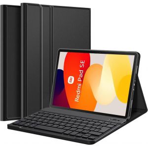 Clavier Coque Pour Xiaomi Redmi Pad Se (11 Pouces) 2023, Azerty Français Amovible Bluetooth Sans Fil Clavier Étui Housse Pour Xiaomi Redmi Pad Se 11"" (Redmi Pad Se) - Neuf