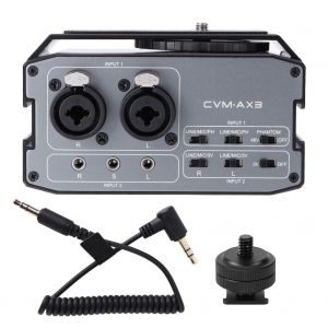 Le mixeur d'entree audio COMICA CVM-AX3 peut correspondre a l'enregistrement audio mixte d'un camescope - Neuf