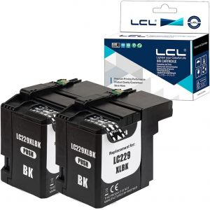 Cartouche d'encre Compatible LC229 LC229XL LC229XLBK LC225 LC225XL (2Noir) Remplacement pour Brother MFC-J5320DW J5620DW J5625DW J5720DW - Neuf