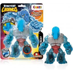 DDA-CRAZE Legends - Stretchy Silvercrest Figurine d'action Super Extensible avec Slime à l'intérieur & Super pouvoirs, Super Héros Visqueux & élastiques - Neuf