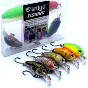 Kwex-&reg; - Poisson Nageur Truite Cranckbait 4cm, Trout Box V2, Le Pack De 5 Leurres De P&ecirc;che - Neuf