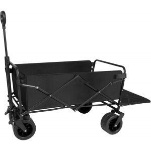 NouvelHorizonstore-Chariot Pliable avec roulettes,Chariot de Camping,Grande capacit&eacute; de 98L-200L,avec poign&eacute;e r&eacute;glable, id&eacute;al pour Les achats de Vacances, Le Camping en (Noir-145L) - Neuf