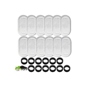 Lot De 12 Filtres &Agrave; Charbon De Rechange Pour Fontaines &Agrave; Eau Pour Animaux - Compatibles Avec La Plupart Des Mod&egrave;les - Neuf