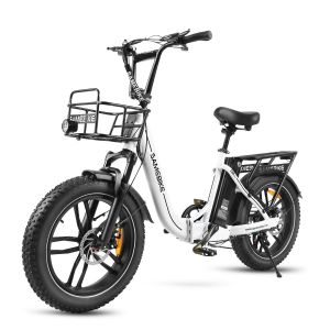 V&eacute;lo &Eacute;lectrique Pliable De Ville Samebike C05 Pro 500w 36v 13ah 35 Km/H 70 Km Pneus 20 * 4 - Blanc - Neuf