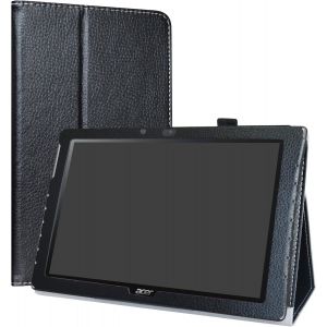 ELVORIX-Acer Iconia One 10 B3-A40 Coque, Slim PU Cuir Etui et Pliable Stand Folio Housse Coque Couverture pour 10.1"" Acer Iconia One 10 B3-A40 Android Tablet,Noir - Neuf