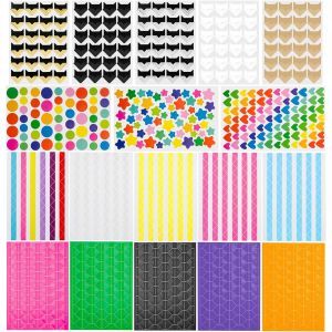 18 Feuilles Créer Votre Propre Album Photo Autocollant D'accessoires Pour Enfants,Coloré Kraft Papier De Couleur Coins Auto-Adhésifs Autocollants Pour Diy Scrapbooking Voyage Memory Journal Dairy - Neuf