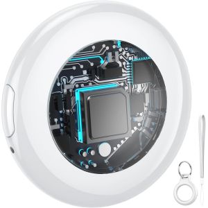 lbgwp60-Air Tracker Tag Localisateur D'Articles Bluetooth, Compatible Avec L'Application Apple Find My (Ios Uniquement), Étiquette Intelligente Bip 100 Db, Batterie Remplaçable, Étiquette Objet Blanc - Neuf