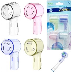 4 Pièces Capuchon Protection Brossette De Rechange Oall B Io Série - Couvertures Pour Têtes De Brosses À Dents - Idéal Pour Les Voyages-Multicolore - Neuf