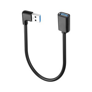 JGD-C&acirc;ble d'extension USB 3.0 &agrave; 90 degr&eacute;s, coud&eacute; &agrave; angle droit USB 3.0 m&acirc;le vers femelle pour ordinateur portable, imprimante, cl&eacute; USB, etc. (0,3 m) (coude &agrave; droite) - Neuf