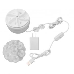 HJLIAN Mini machine a laver a ultrasons portable USB 60 W, cuve a linge, laveuse de voyage pour chaussettes, sous-vetements, prise americaine 100-240 V - Neuf
