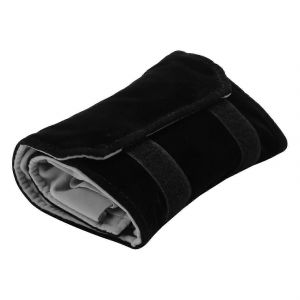 Rouleau De Bijoux Sac À Bijoux,En Flanelle,Pour Bague,Pour Le Rangement Des Bijoux En Voyage - Noir,Gris,Petit - Neuf