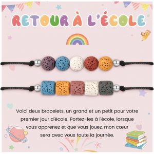Kal-Cadeau M&egrave;re Fille Bracelet M&egrave;re Fille Bracelet Fille Rentr&eacute;e Des Classes Retour &Agrave; L'&eacute;cole Rentr&eacute;e Scolaire Idee Cadeaux Fille Pour Premier Jour D'&eacute;cole Cadeaux F&ecirc;te Des M&egrave;res - Neuf