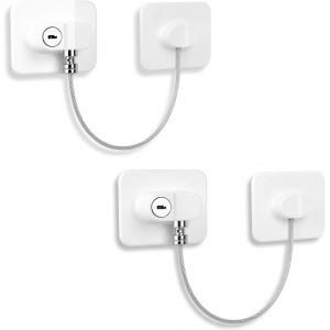 2 Pièces Securite Fenetre Enfant,Bloque Fenetre Enfant Avec Auto Adhésif,Entrebailleur Fenetre Sans Perçage,Bloc Fenetre Convient Pour Réfrigérateurs,Fenêtres Et Portes (Blanc) - Neuf