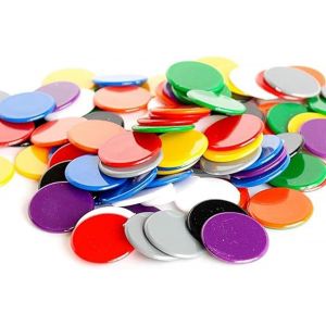 100 Pi&egrave;ces Bingo Jetons, Marqueur Bingo, Marqueurs en Plastique Transparents Jetons Bingo de comptage, Counting Chip en Plastique Color&eacute;m, pour Jeu de Soci&eacute;t&eacute; Multicolore, couleur al&eacute;atoire - Neuf